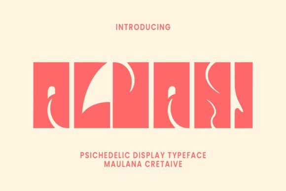 Alvani Font: A Psychedelic Display Typeface for Editorial Design