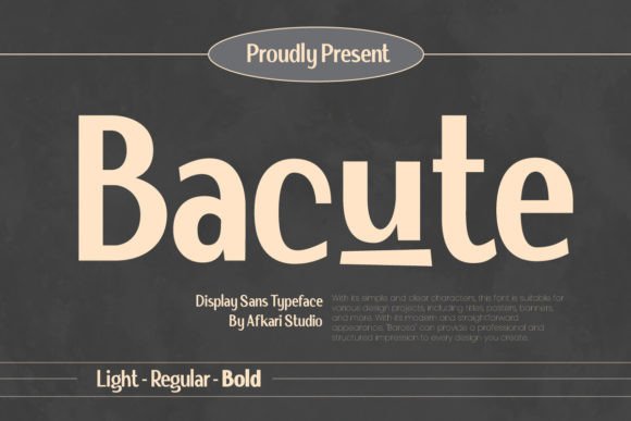 Bacute Font: A Designer’s Take on Modern Display Type