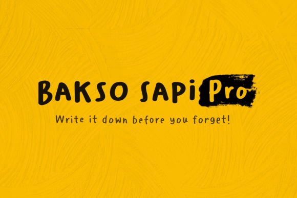 Bakso Sapi Pro Font: Handwritten Charm for Business Branding