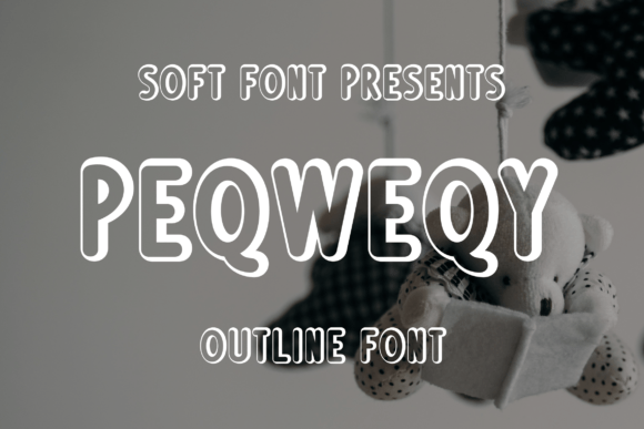 Peqweqy Font: A Playful Outline Typeface for Editorial Design