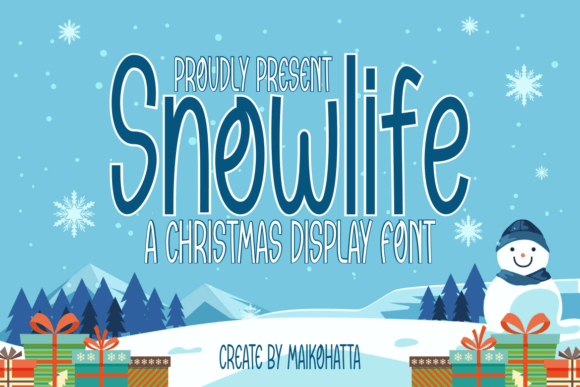 Snowlife Font: Festive Display Typography for Web Design