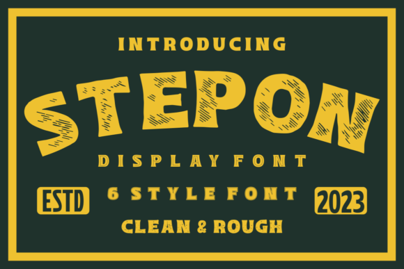 Stepon Font: Bold Display Type for Handmade Labels