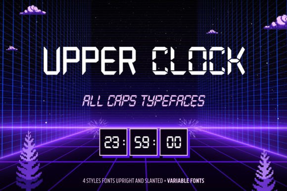 Upper Clock Typeface for Modern Web Design